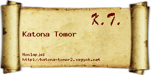 Katona Tomor névjegykártya