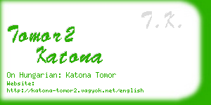 tomor2 katona business card